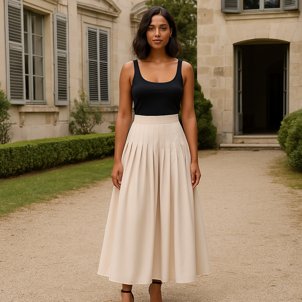 Falda Femenina Plisada