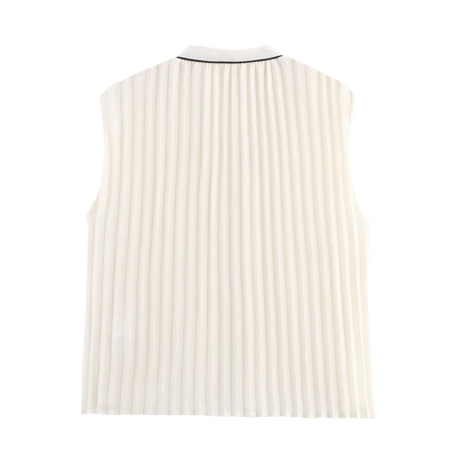 Conjunto de Falda y Blusa Sin Mangas Plisada