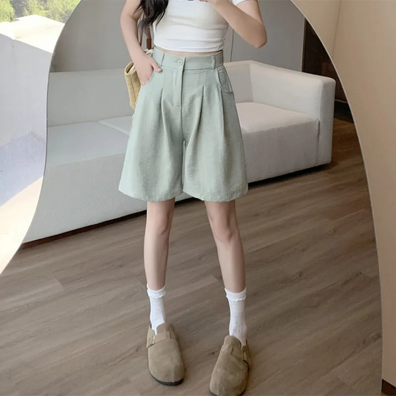 Shorts de cintura alta sueltos