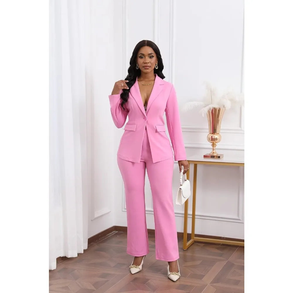 Womens 2 Piece Pant Suits Dressy Blazer Jacket Flare Pants Set Womenzara woman 2025 new collection ropa mujer traf
