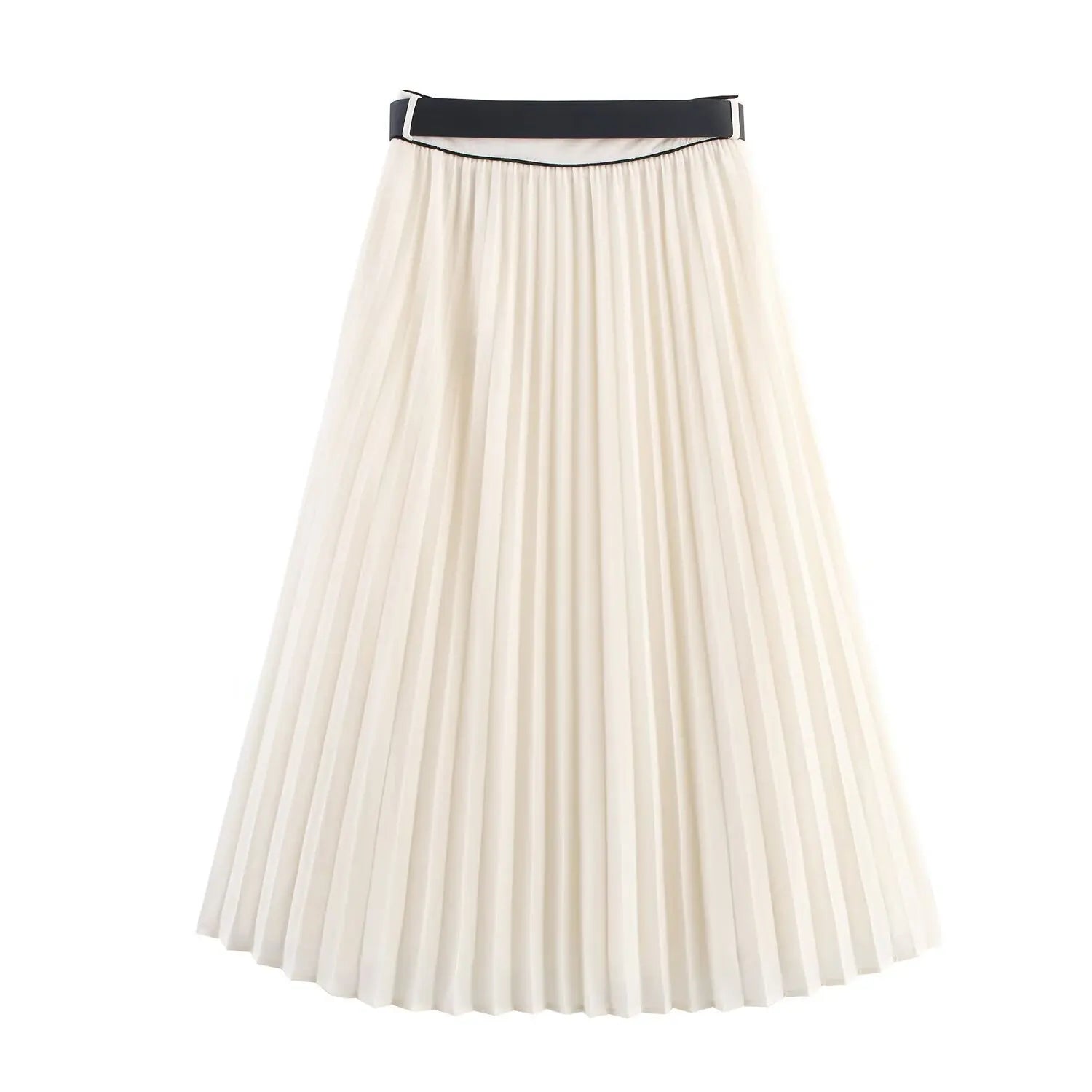 Conjunto de Falda y Blusa Sin Mangas Plisada