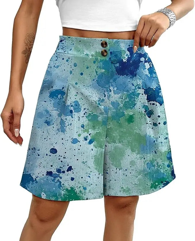 Short con Cintura Elástica, Pierna Ancha