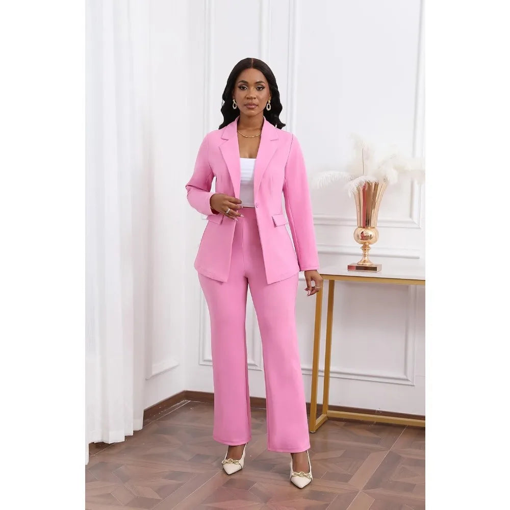 Womens 2 Piece Pant Suits Dressy Blazer Jacket Flare Pants Set Womenzara woman 2025 new collection ropa mujer traf
