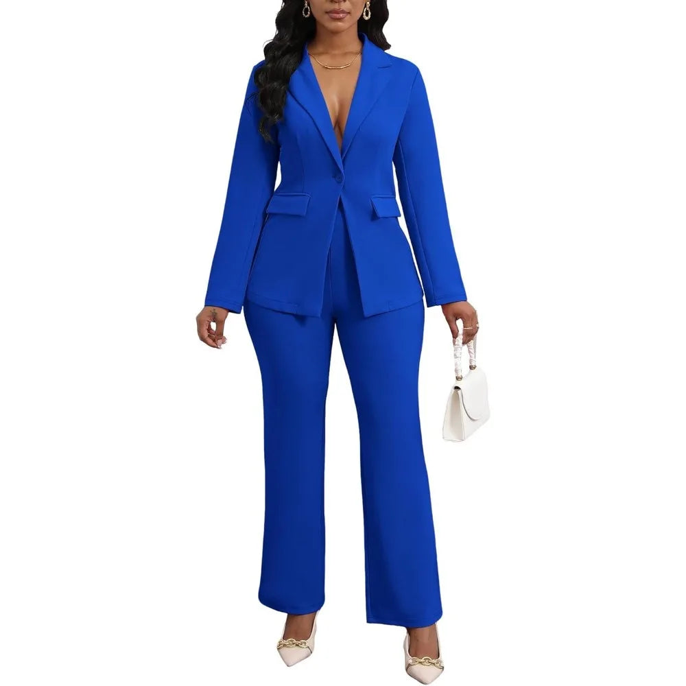 Womens 2 Piece Pant Suits Dressy Blazer Jacket Flare Pants Set Womenzara woman 2025 new collection ropa mujer traf