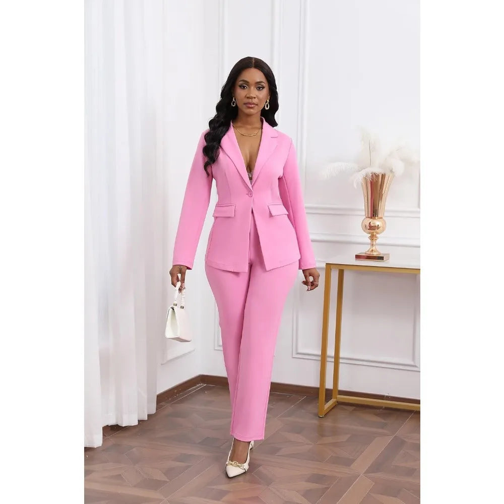 Womens 2 Piece Pant Suits Dressy Blazer Jacket Flare Pants Set Womenzara woman 2025 new collection ropa mujer traf