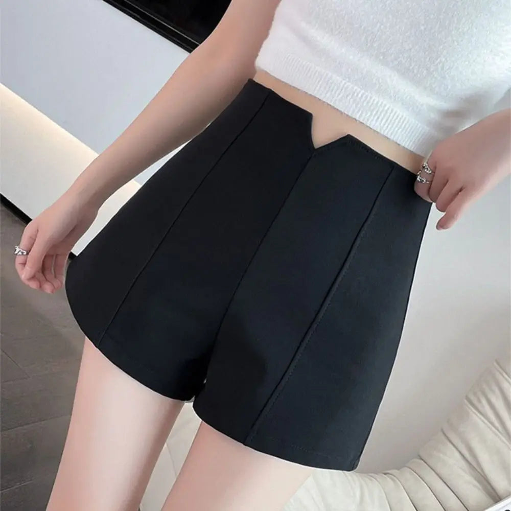 Pantalones cortos de traje de cintura alta