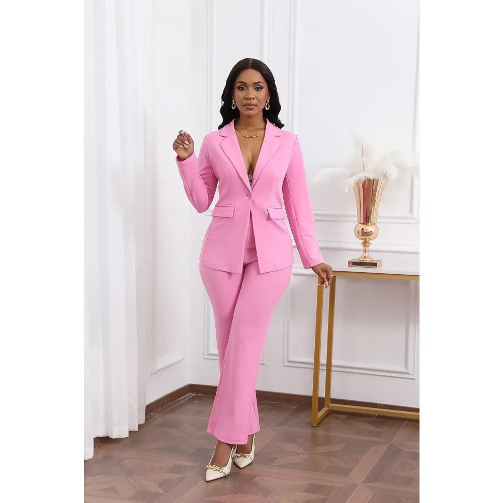 Womens 2 Piece Pant Suits Dressy Blazer Jacket Flare Pants Set Womenzara woman 2025 new collection ropa mujer traf
