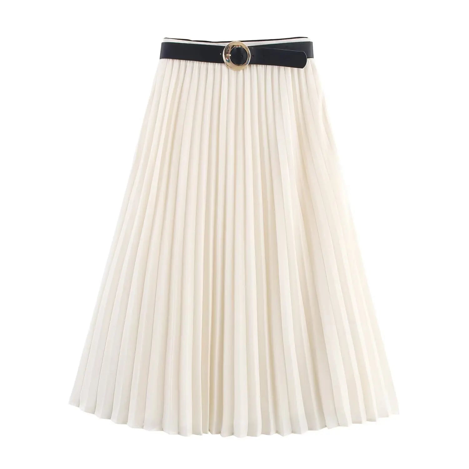 Conjunto de Falda y Blusa Sin Mangas Plisada