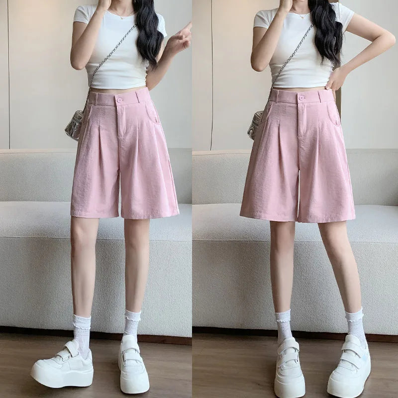 Shorts de cintura alta sueltos