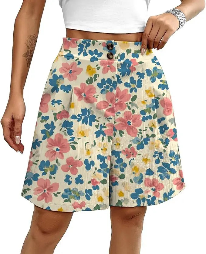 Short con Cintura Elástica, Pierna Ancha