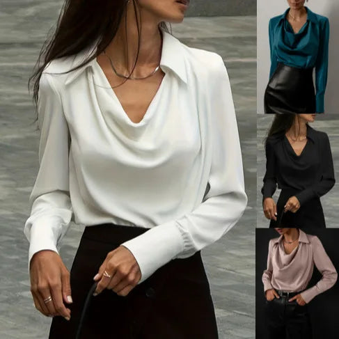 Blusa con cuello frufrú