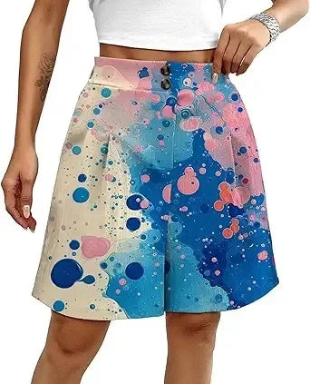 Short con Cintura Elástica, Pierna Ancha