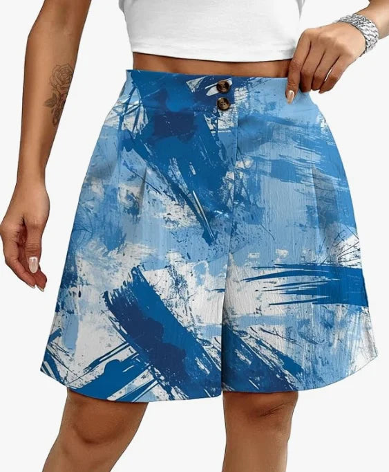 Short con Cintura Elástica, Pierna Ancha