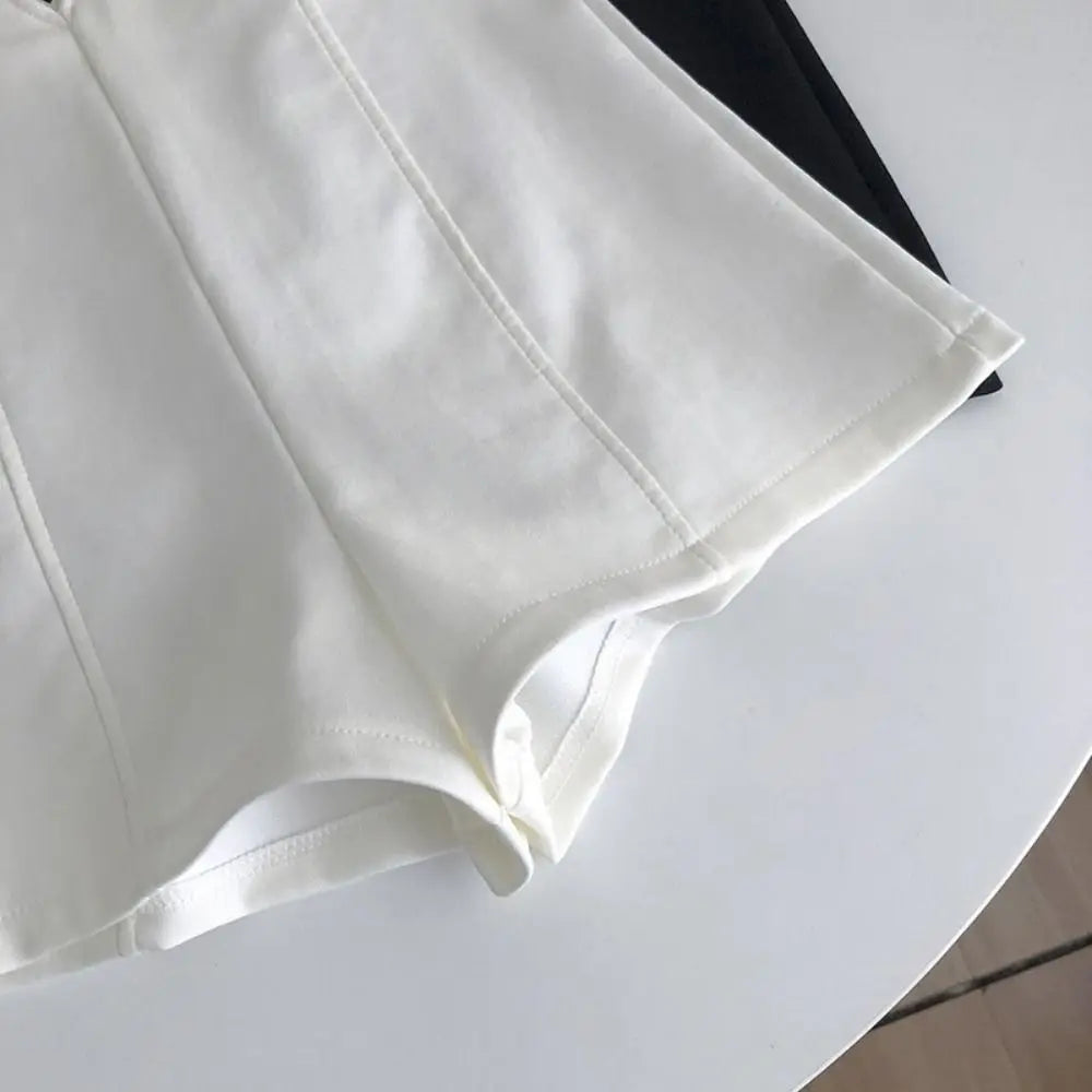 Pantalones cortos de traje de cintura alta