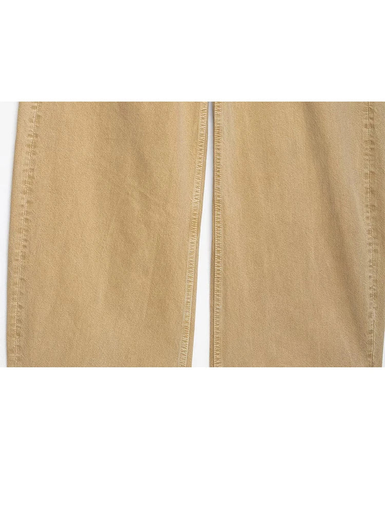 HH 2025 Woman's Autumn New Fashion Retro Low-Waist Wide Leg Jeans Female High Street Casual Zipper With Pockets Pants Mujer