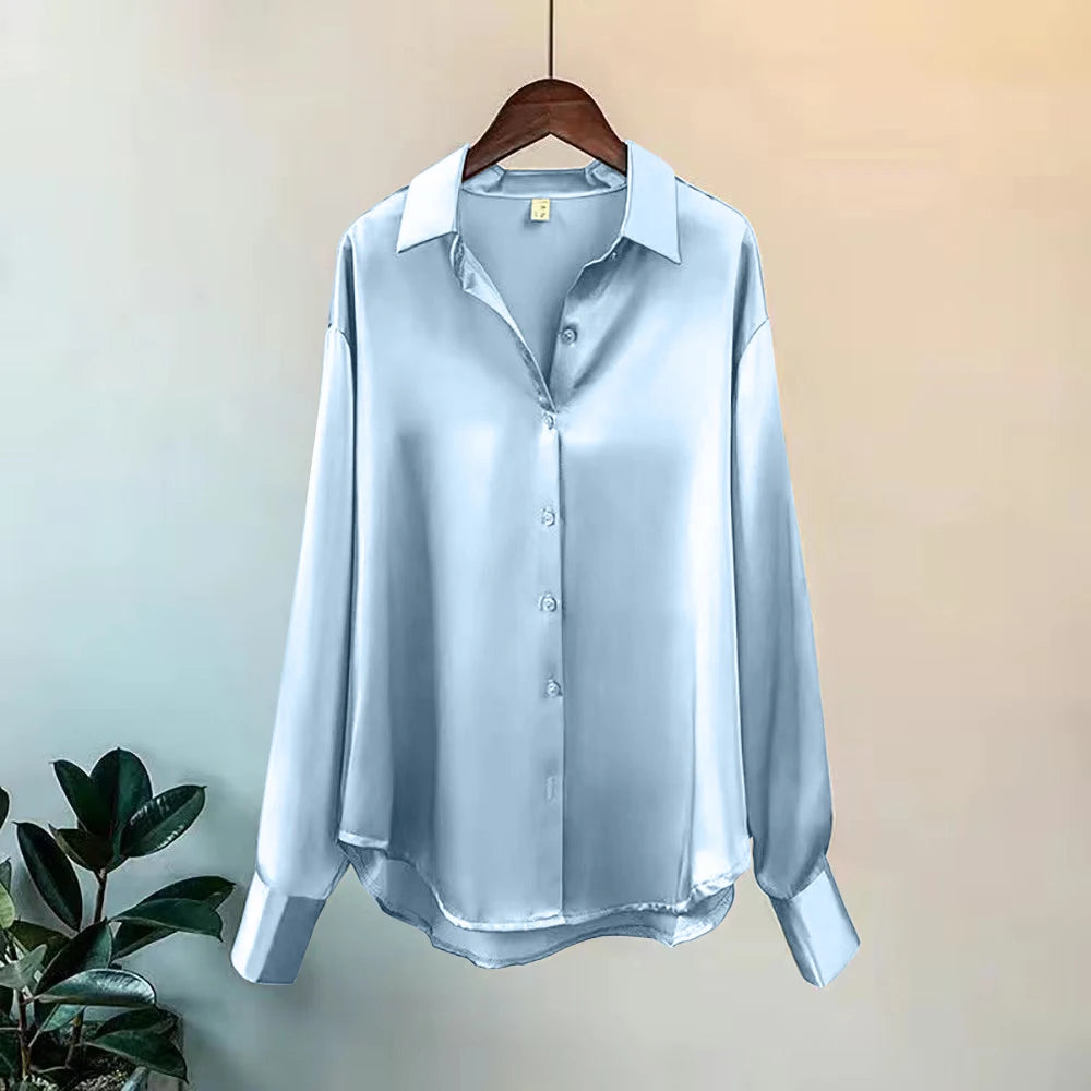 2025Spring Shirt And Blouses New Sweater Cardigans Woman Top Knitted Korean Long Sleeve Lapel Button Elegance Sweet Casual Coats