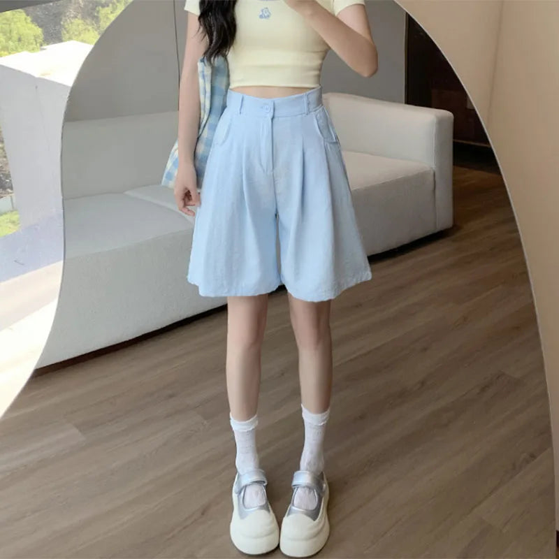 Shorts de cintura alta sueltos